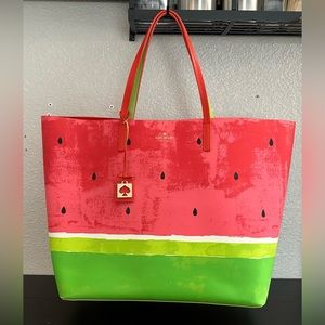 Kate Spade XL leather tote Watermelon